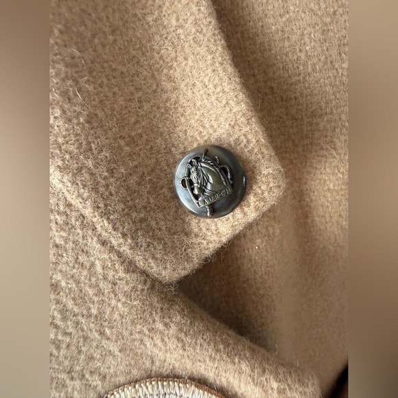 Vintage Lauren Ralph Lauren Angora-Wool Varsity Crest Blazer - Size 8 w/patches - Picture 15 of 16